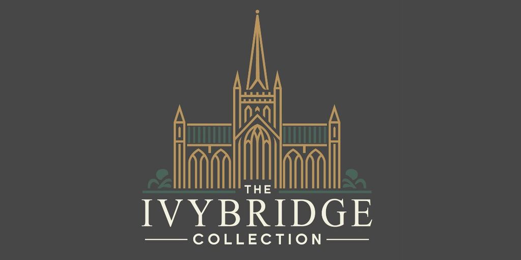 The Ivybridge Collection logo featuring a stylized cathedral-inspired design on dark background.