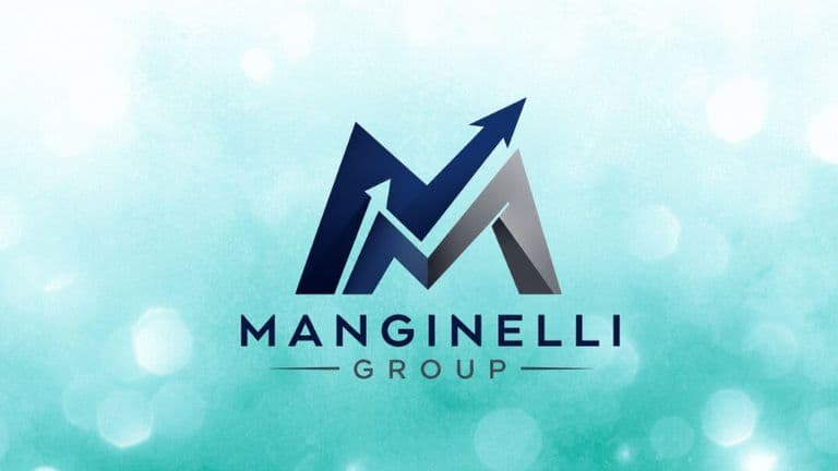 Manginelli Group logo with upward arrows symbolizing business growth and leadership.