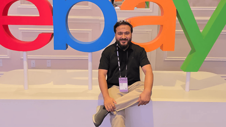 Qasim Sana Ramay at eBay Open 2025, representing Empowerers, a community helping people generate income through eBay.