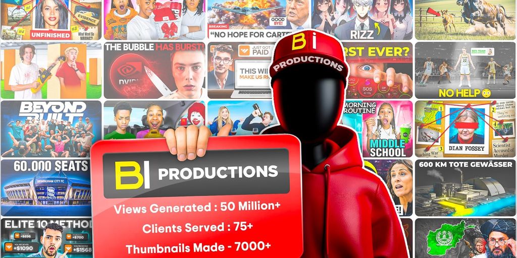 BI Productions, Being incredible productions, biproductions, best thumbnail designer, best thumbnail designing agency, youtube thumbnails, YouTube channel branding, best video editor, youtube editors