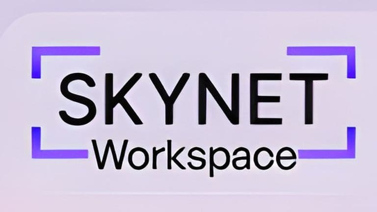 Skynet Workspace logo, highlighting its AI-driven platform for enhancing productivity and streamlining workflows.