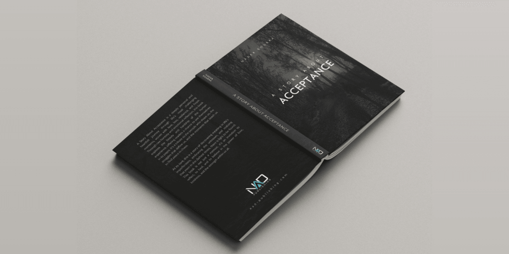 Book cover for *A Story About Acceptance* by Nader Soubra, showcasing creative design and impactful storytelling.