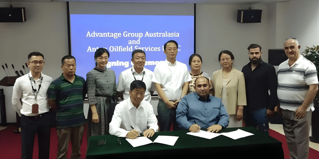 Group photo during the signing ceremony between Advantage Group and Antara Oilfield Services.