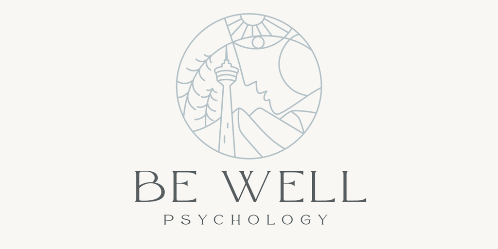 A serene, holistic logo symbolizing mental health and wellness in Calgary.