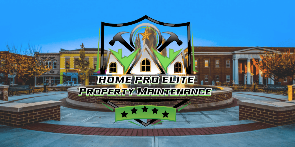 "Home Pro Elite Property Maintenance logo, representing a veteran-owned business offering reliable, professional property maintenance for residential and commercial clients."