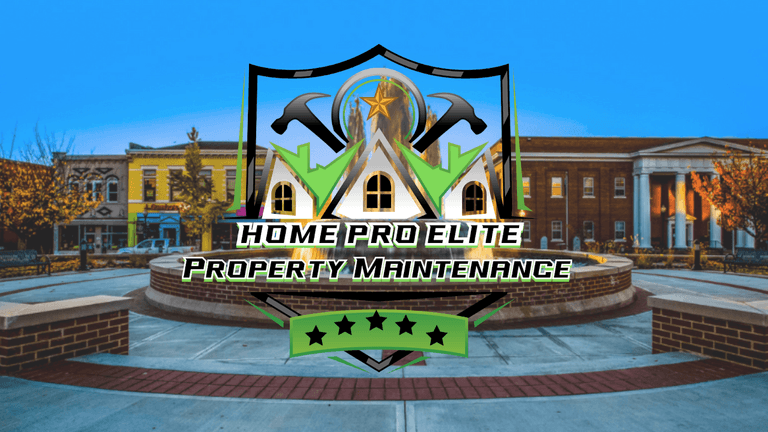 "Home Pro Elite Property Maintenance logo, representing a veteran-owned business offering reliable, professional property maintenance for residential and commercial clients."