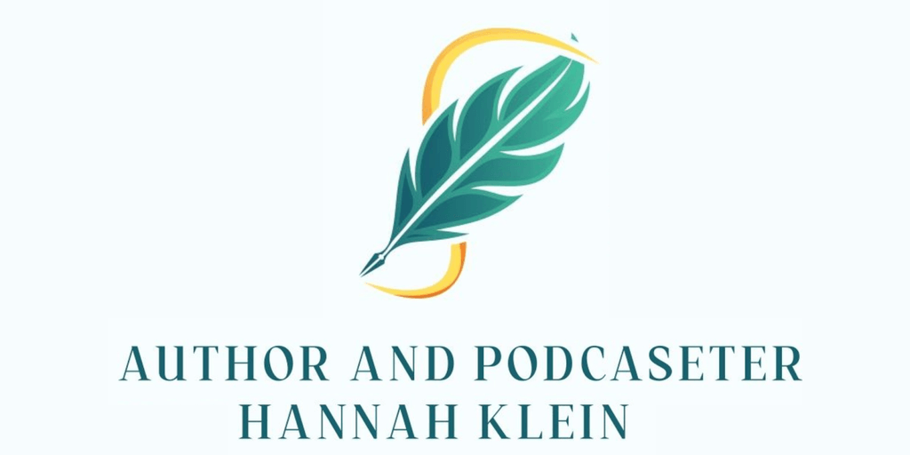 "Hannah Klein's logo emphasizing her role as an author and podcaster, focusing on Japanese politics, economy, and global relations."