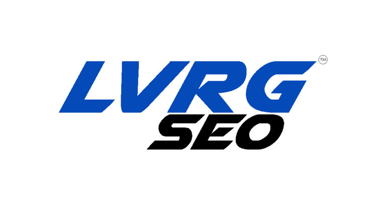 LVGR SEO logo with a modern design showcasing blue and black colors for search engine optimization branding.