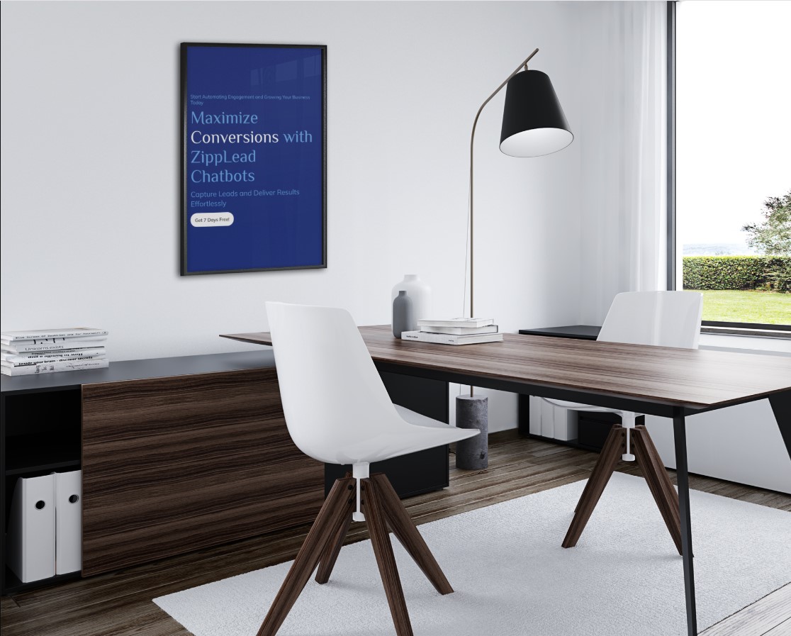 Art print mockup placed in a small office 1972 el1 compressed