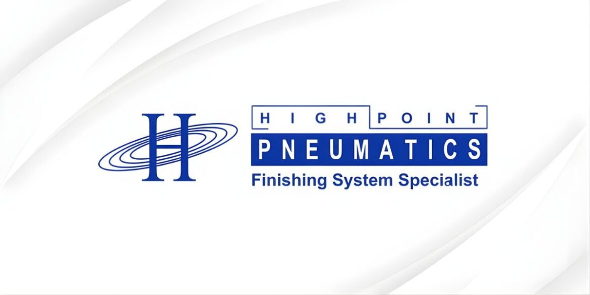 High Point Pneumatics logo, specializing in custom engineered industrial pneumatics and finishing systems, offering precision, reliability, and expertise.