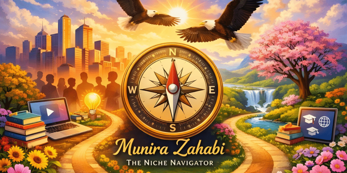 Visual representation of Munira Zahabi’s approach to strategic visibility and intentional communication.