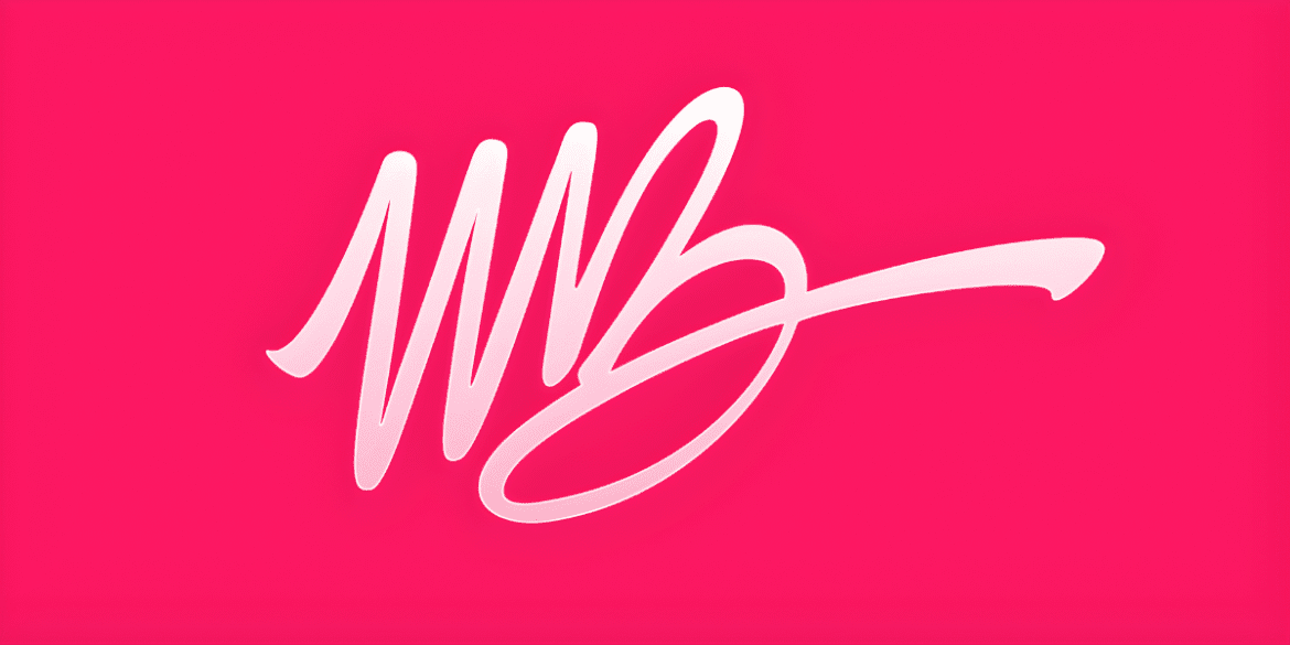 Make Beauty International logo with a bold, modern design against a vibrant pink background.