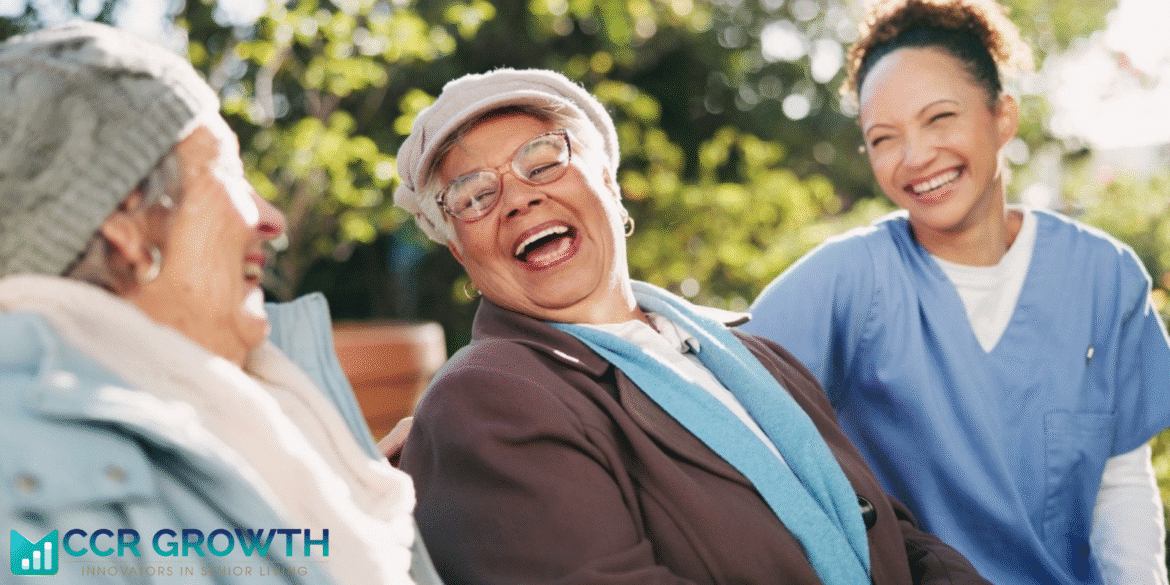 CCR Growth logo, symbolizing a data-driven approach to senior living marketing, improving occupancy and revenue for communities nationwide.