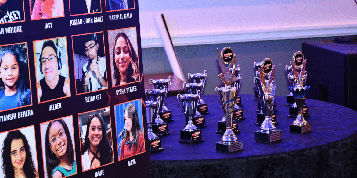 "Stage Bloom's event showcasing diverse performers with awards and recognition, highlighting the company's commitment to artist development and community impact."