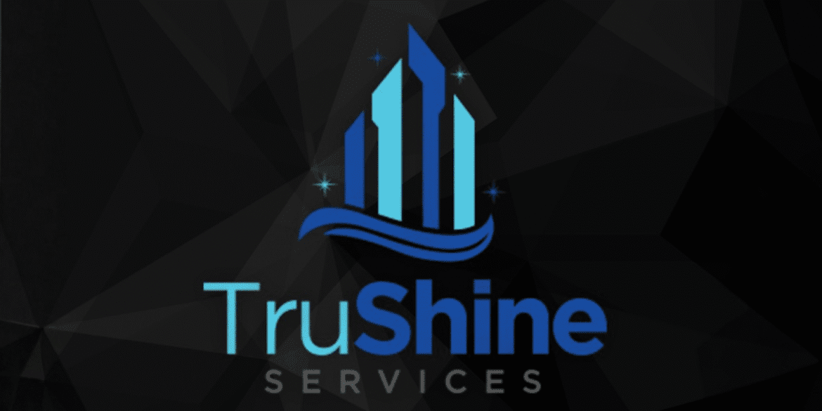 TruShine Services logo, symbolizing protection, safety, and sustainability for the hospitality industry with a modern, sleek design.