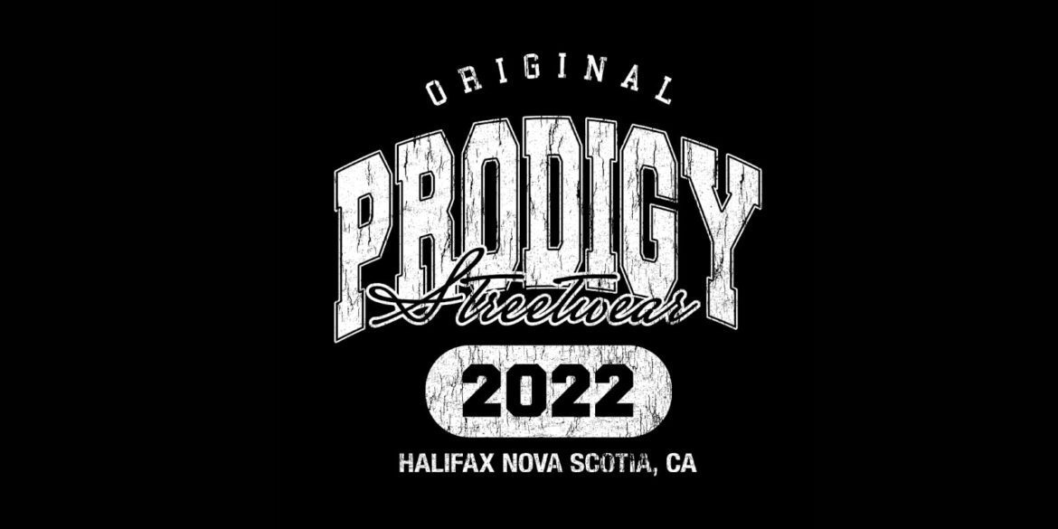 Prodigy Streetwear logo featuring bold text, symbolizing resilience, growth, and the 'Prodigy mentality,' founded by Trey Bailey.