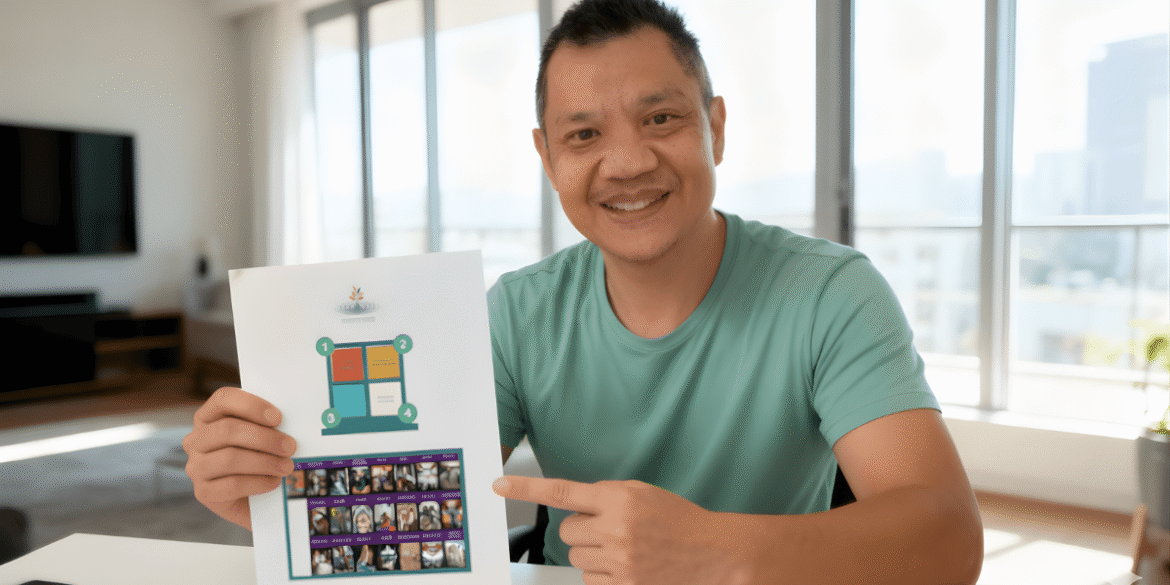 "Andrew Low showcasing Neurowisdom™ Transformation Blueprint, a coaching program empowering professionals to build fulfilling careers without burnout."