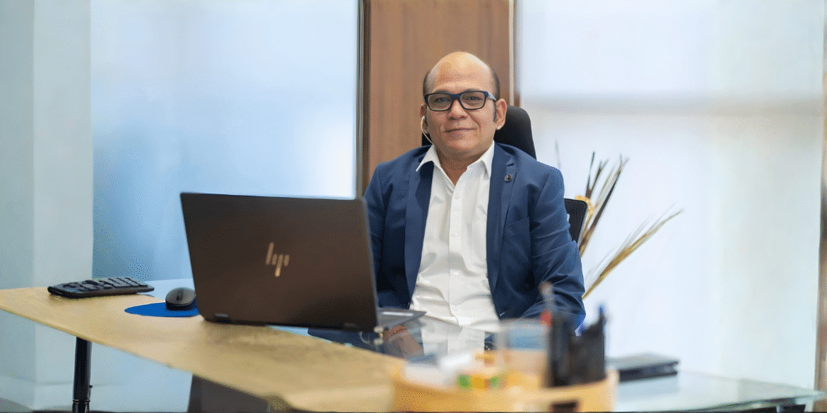 "Anup Singh, Founder and CEO of dLife Healthcare, in his office, exemplifying leadership in metabolic health innovation."