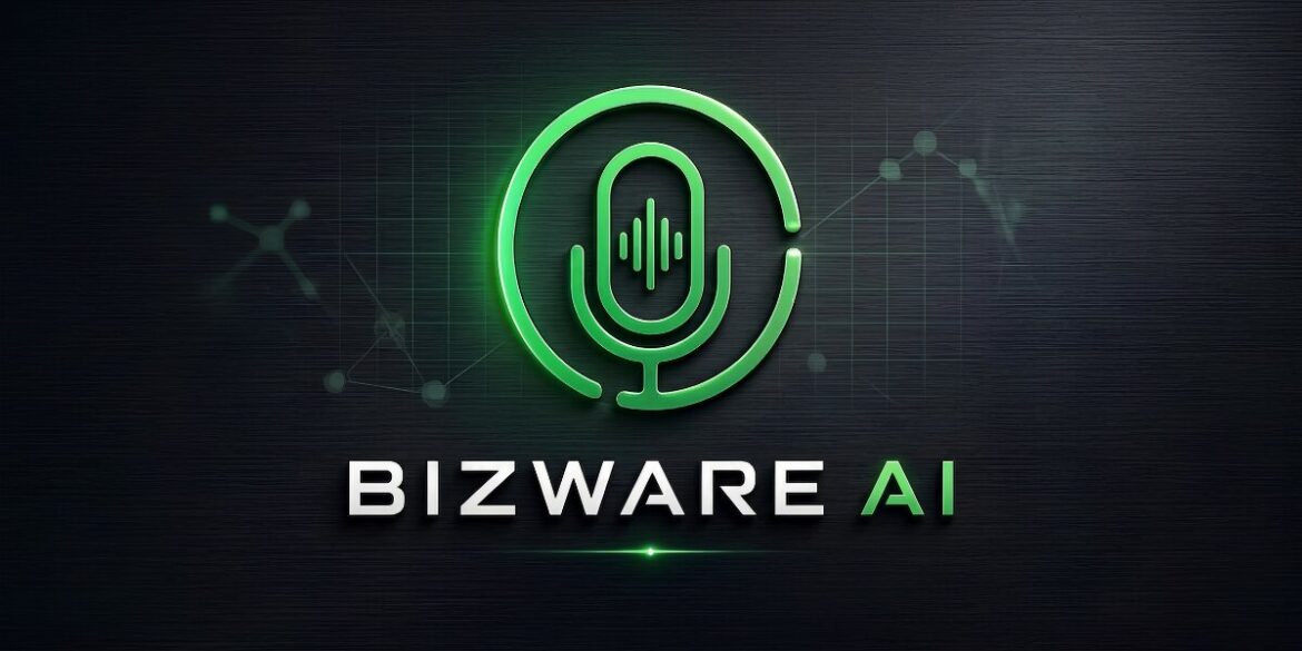 Green Bizware AI microphone logo representing AI-powered business expertise, knowledge capture, and scalable growth systems.