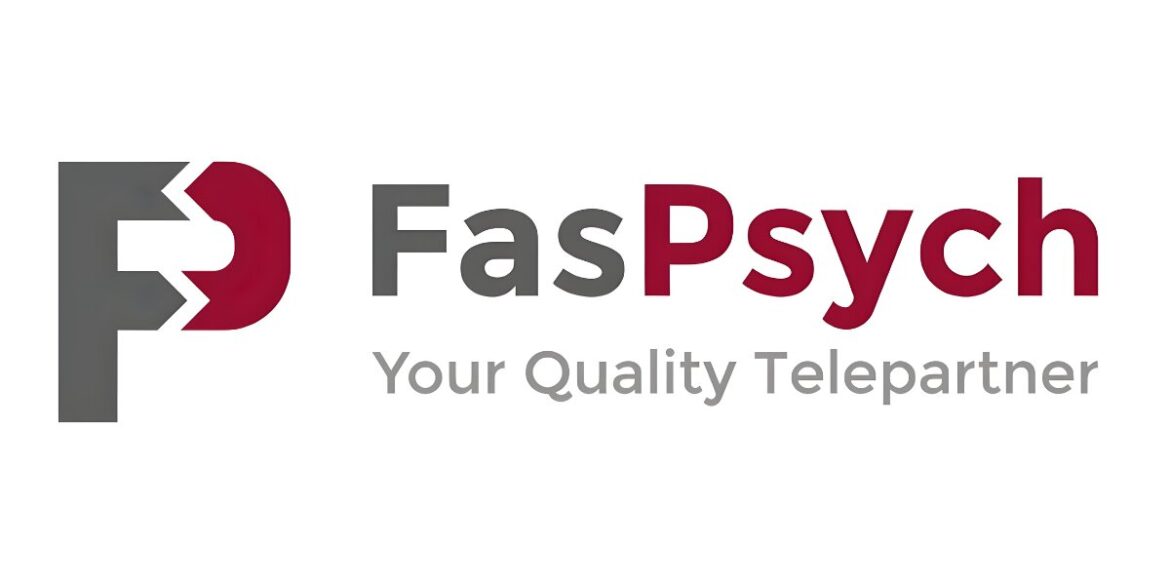 FasPsych LLC logo with tagline 'Your Quality Telepartner,' representing their telepsychiatry services for healthcare facilities.