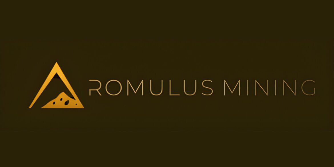 the Romulus Mining logo, symbolizing innovation and leadership in sustainable mining practices for Africa’s future.
