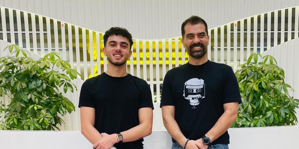 Two men in black shirts stand side by side, representing a modern clothing brand's event-based marketing approach.